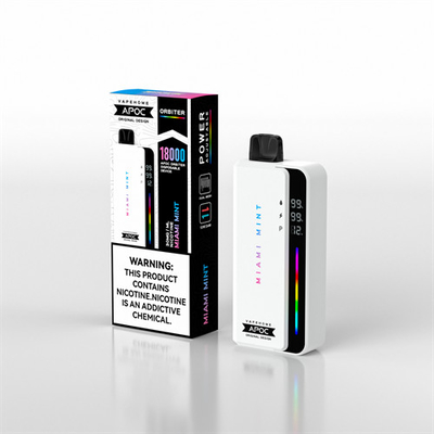 18000 Puffs Rechargeable Vape Disposable with 20ML E Liquid Capacity and Screen Display